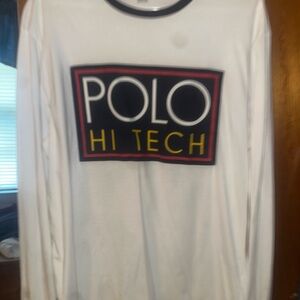 Ralph Lauren White Long Sleeve Polo Shirt